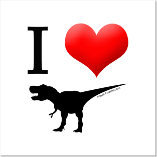 I Heart Dinos #black Posters and Art